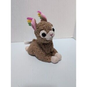 Frankford Candy 8" Baby Llama Alpaca Colorful Ears Shaggy Stuffed Animal Plush